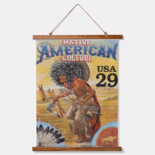 Native Amerikanische Ureinwohner Southwest Art Wandteppich Mit Holzrahmen (Vorderseite)
