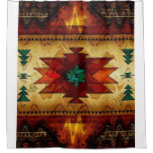 Native Amerikanische Ureinwohner Südwest Pattern Duschvorhang (Vorderseite)