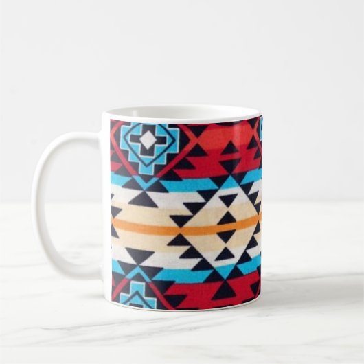 Native Amerikanische Ureinwohner Südwest Pattern Kaffeetasse (Links)