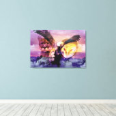 Native Amerikanische Ureinwohner Warrior Leinwanddruck (Insitu (Holzboden))