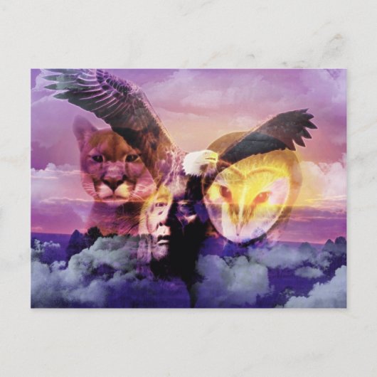 Native Amerikanische Ureinwohner Warrior Postkarte (Vorderseite)