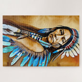 Native Amerikanische Ureinwohner Woman Shaman Puzzle (Horizontal)