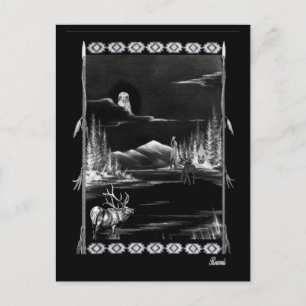 NATIVE AMERIKANISCHE ZUSAMMENARBEIT POSTKARTE