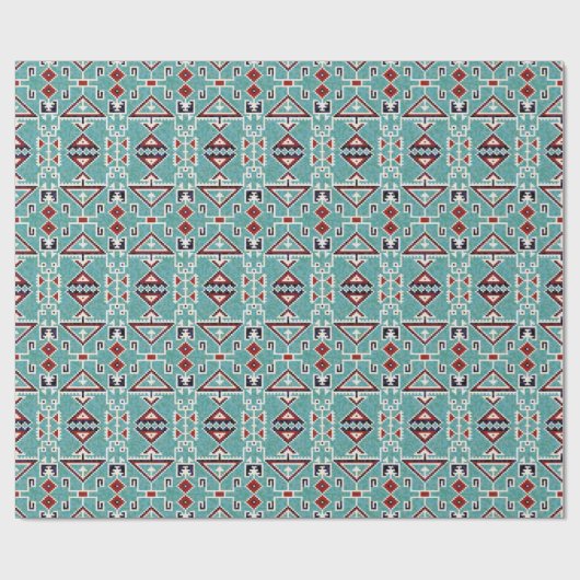 Native Amerikanischen Ureinwohners Navajo Pattern Geschenkpapier (Flach)