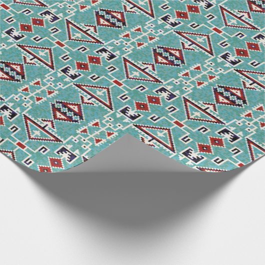 Native Amerikanischen Ureinwohners Navajo Pattern Geschenkpapier (Ecke)