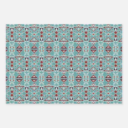 Native Amerikanischen Ureinwohners Navajo Pattern Geschenkpapier Set (Vorderseite 3)