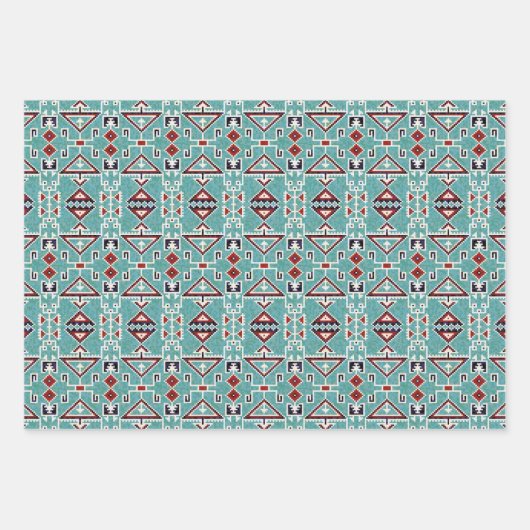 Native Amerikanischen Ureinwohners Navajo Pattern Geschenkpapier Set (Vorderseite 2)