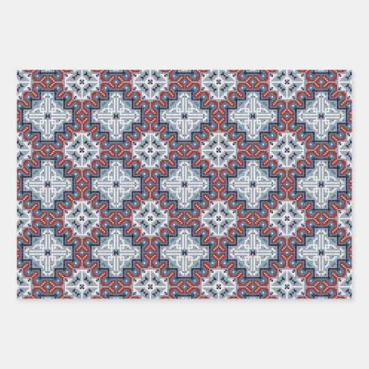 Native Amerikanischen Ureinwohners Navajo Patterns Geschenkpapier Set (Vorderseite 3)