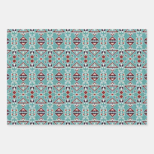 Native Amerikanischen Ureinwohners Navajo Patterns Geschenkpapier Set (Vorderseite 2)