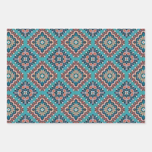 Native Amerikanischen Ureinwohners Navajo Patterns Geschenkpapier Set (Vorderseite)
