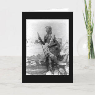 Native and Spear Sudan Africa 1920 Karte