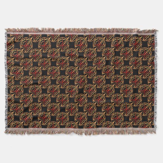 Native Art Blanket Spirituelle Tribal Throw Blanke Decke (Vorderseite)