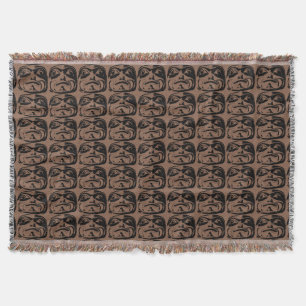 Native Art Blanket Tribal Maske Throw Blanket Gesc Decke