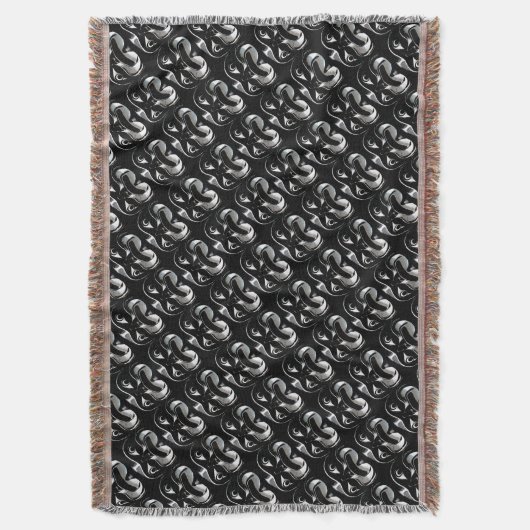 Native Art Blanket Tribal Maske Throw Blanket Gesc Decke (Vorderseite Vertikal)