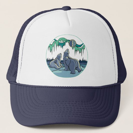Native Art Caps hasst Stammes Native Art Hat Truckerkappe (Vorderseite)
