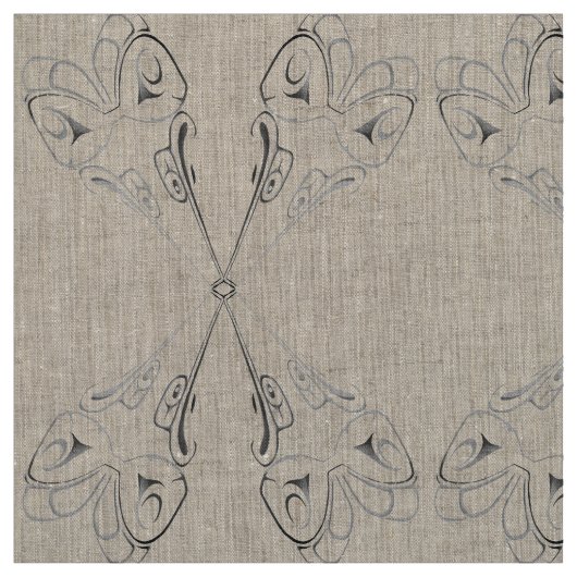 Native Art Fabric Eagle Totem Pole Stammwerk Stoff (Muster)