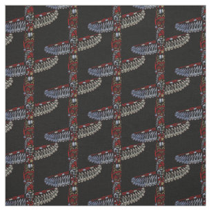 Native Art Fabric Eagle Totem Pole Stammwerk Stoff