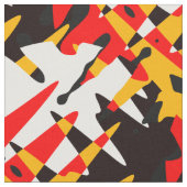 Native Art Fabric Four Nations Modernes Kunstwerk Stoff (Nahaufnahme)