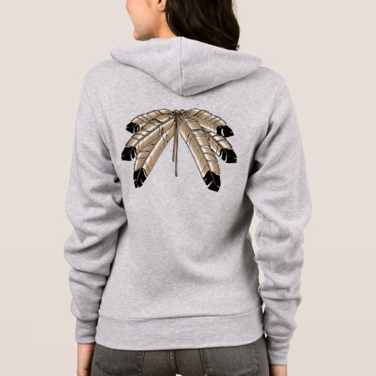Native Art Jackets Men's Metis Wildlife Jacket Hoodie (Rückseite)