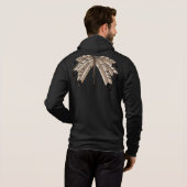 Native Art Jackets Men's Metis Wildlife Jacket Hoodie (Schwarz voll)