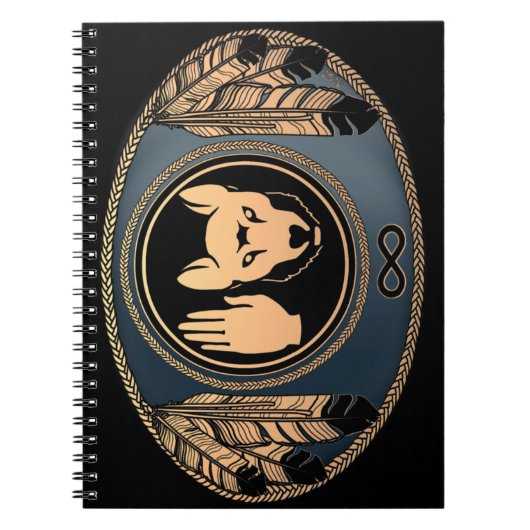 Native Art Notebook Metis Rebellion Wolf Journal Notizblock (Vorderseite)