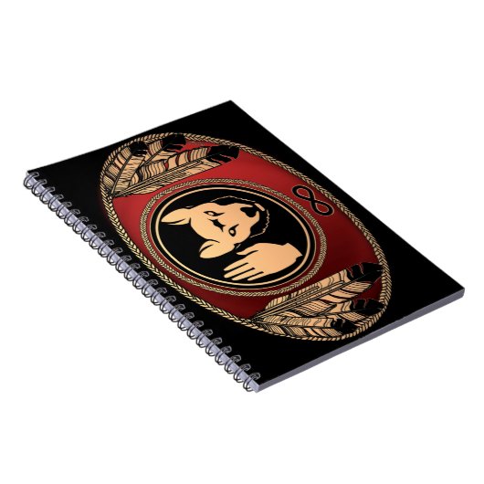 Native Art Notebook Metis Rebellion Wolf Journal Notizblock (Rechte Seite)