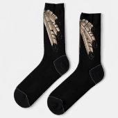 Native Art Socken Adler Väter Socken Maßgeschneide (Linkes Detail)