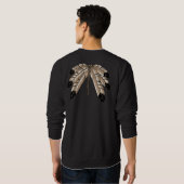 Native Art Sweatshirt Tribal Spirit Animal Shirts (Schwarz voll)