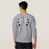 Native Art Sweatshirt Tribal Spirit Animal Shirts (Schwarz voll)
