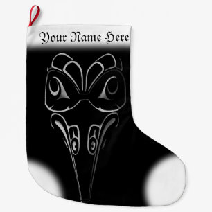 Native Art Weihnachts-Strumpf Totem Pole Strumpf Großer Weihnachtsstrumpf