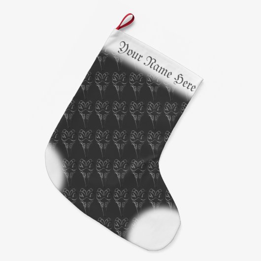 Native Art Weihnachts-Strumpf Totem Pole Strumpf Großer Weihnachtsstrumpf (Vorderansicht (hängend))