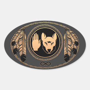 Native Art Wolf Stickers Metis Rebellion Stickers