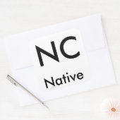 Native Aufkleber von North Carolina (schwarz/groß) (Umschlag)