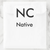 Native Aufkleber von North Carolina (schwarz/groß) (Tasche)