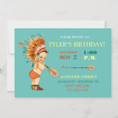 Native Baby-Tribal-Heat-Moccasine Einladung (Vorderseite)