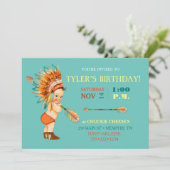 Native Baby-Tribal-Heat-Moccasine Einladung (Stehend Vorderseite)