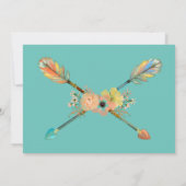 Native Baby-Tribal-Heat-Moccasine Einladung (Rückseite)