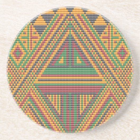 Native Beadwork Sandstone Untersetzer (Vorne)