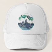 Native Bear Art Caps Hats Tribal Native Art Hat Truckerkappe (Vorderseite)