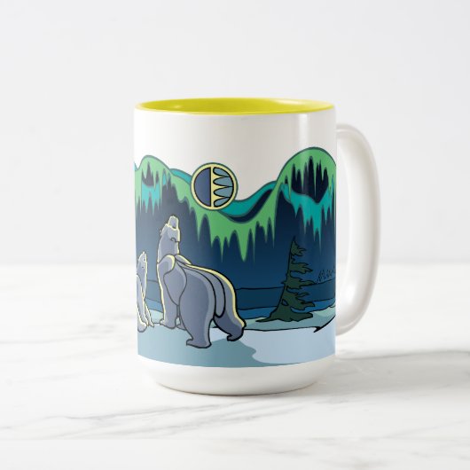 Native Bear Art Cups Tasse Polar Bear Cup & Gläser (VorderseiteRechts)