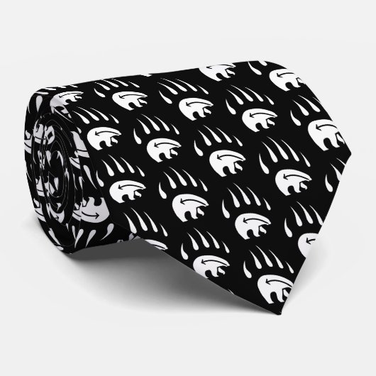 Native Bear Art Krawatte Tribal Bear Claw Necktie (Gerollt)