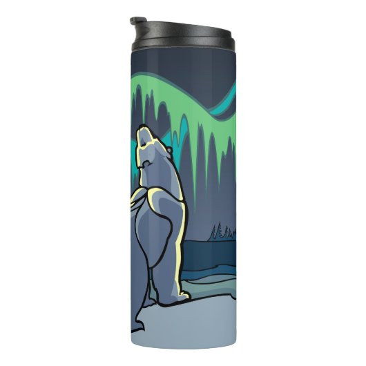 Native Bear Art Tumbler Tasse Polar Bear Trinkbehä (Nach rechts gedreht)