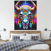 Native Bison Skull Leinwanddruck (Insitu (Schlafzimmer))