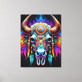 Native Bison Skull Leinwanddruck (Vorderseite)