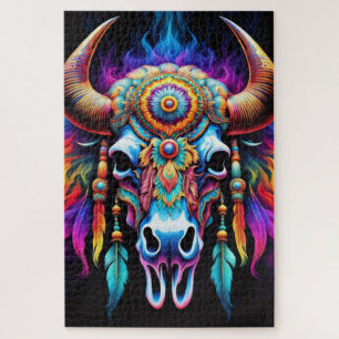 Native Bison Skull Puzzle