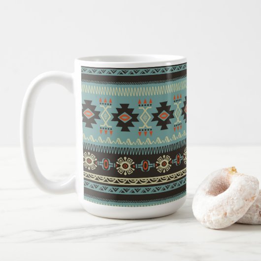 Native Blanket Muster Kaffeetasse (Mit Donut)