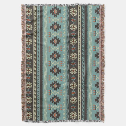 Native Blanket Muster Throw Decke (Vorderseite Vertikal)