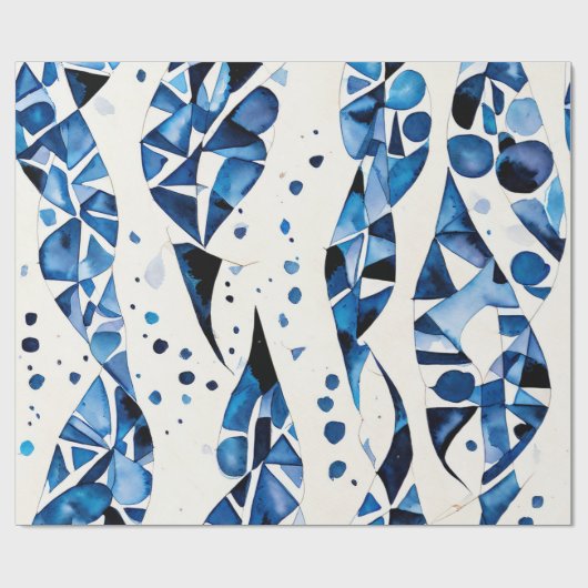 Native Blue Harmony Geschenkpapier (Flach)