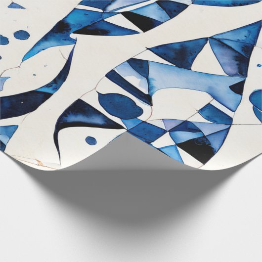 Native Blue Harmony Geschenkpapier (Ecke)