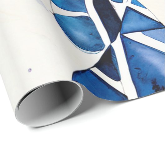 Native Blue Harmony Geschenkpapier (Rolleneckpunkt)